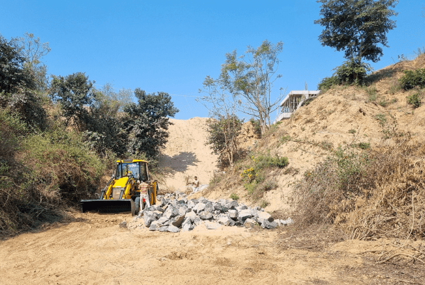 Gabion wall Farm House Kherda Near Verakhadi
